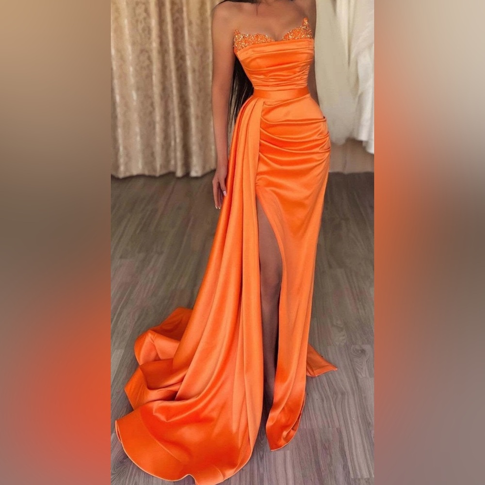 Red Ruched Off-Shoulder Prom Gown